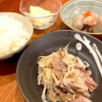 豚もやし　根菜煮物　ゆず大根|とゆあさん