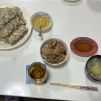 晩御飯☆ねぎま丼☆焼売☆すまし汁（白菜・玉葱・あさり）|Saharaさん