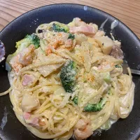 海老とホタテのクリームパスタ|よーこさん