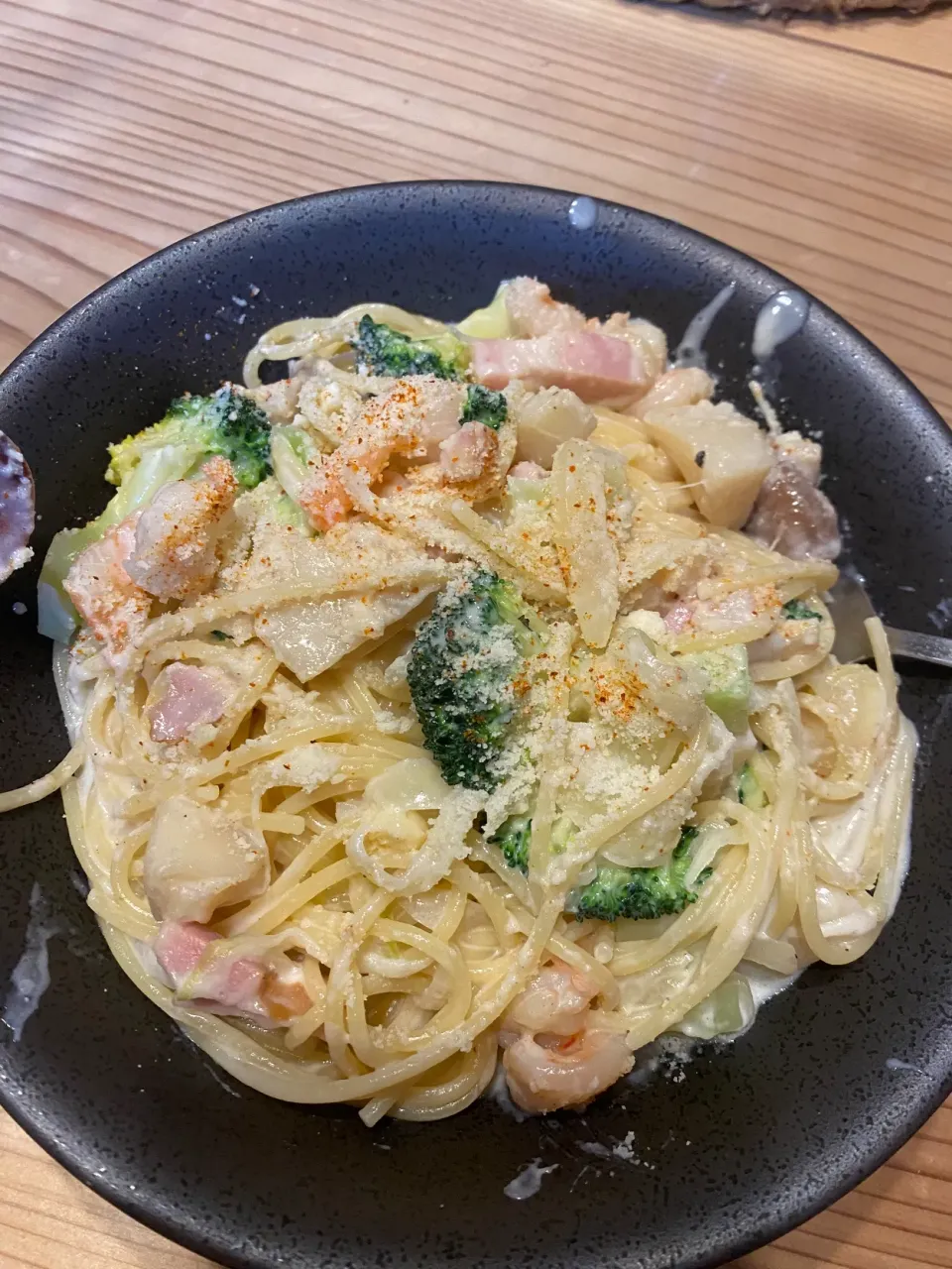 海老とホタテのクリームパスタ|よーこさん