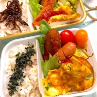 2025.1.17  ＊今日のお弁当＊かいわれ大根のチーズオープンオムレツ🎶| rinrin*mama*さん