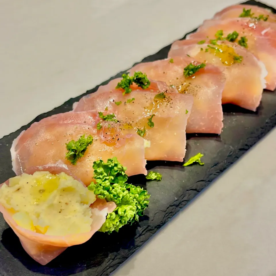 ヒロさんの料理 めっちゃ簡単ハム巻きサラダ|ぎんさん
