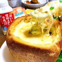 食パンまるごとグラタン|あやめもちもちさん