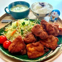 唐揚げ定食| 青空の梅干しさん