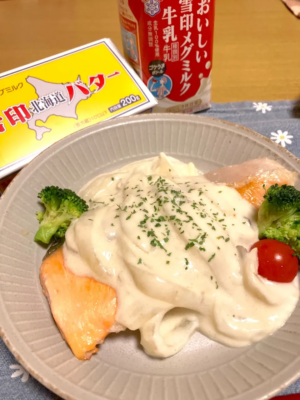 鮭のムニエル　ホワイトソースかけ|あさかさん