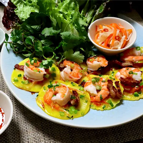 「ココナッツミルクパウダー」を使ってみたSnapdishの料理・レシピ写真:かおるさんの料理 バインコット🇻🇳  ベトナムのミニお好み焼き的な