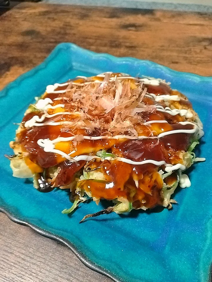 ヘルシーじゅーしーお好み焼き♡|むーちよさんさん
