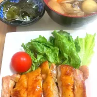 鶏の照り焼き献立|besさん