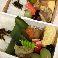 酢豚と🍠天ぷら弁当|たんぽぽさん