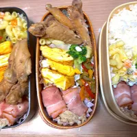 手羽中の照り焼き弁当🍱|ふみふみさん