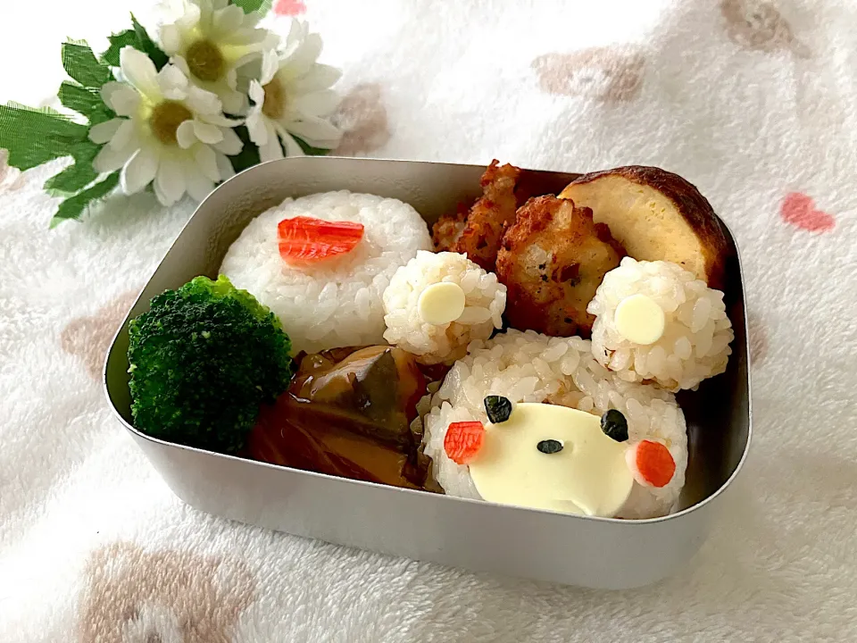 ＊くまちゃんハート♡べびたん年長さんお弁当🍱＊|＊抹茶＊さん