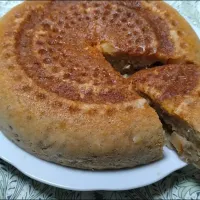 炊飯器でバナナケーキ（りんごのコンポート入り）|よっちびやばんぶーさん