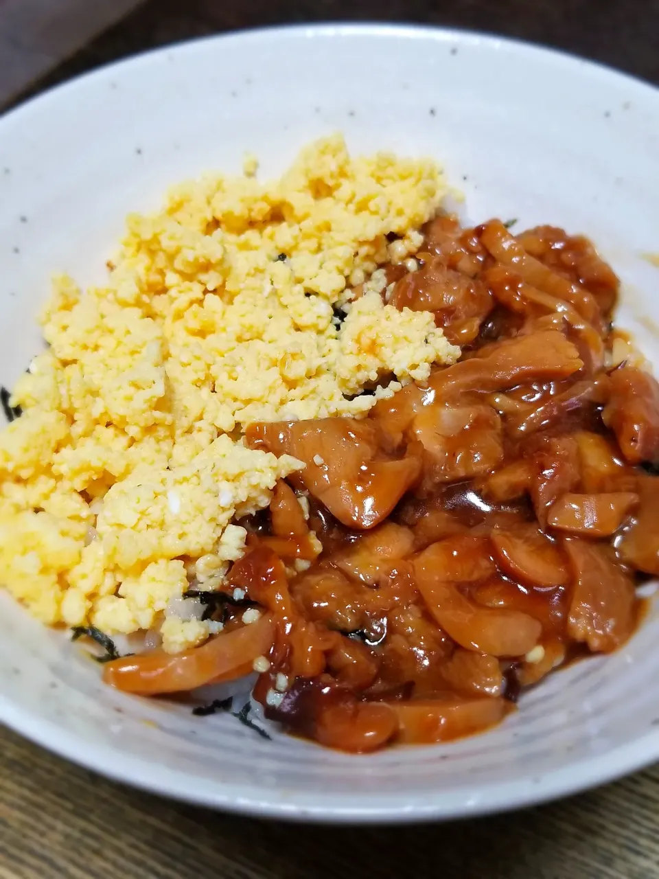 パパ盛付け👨照焼きチキン丼|ぱんだのままんさん