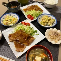 タモリさんの生姜焼き、ポテトサラダ、納豆|kekekeさん