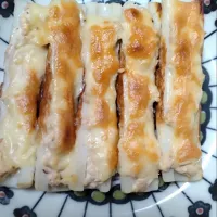 ちくわのツナチーズ焼き|よっちびやばんぶーさん