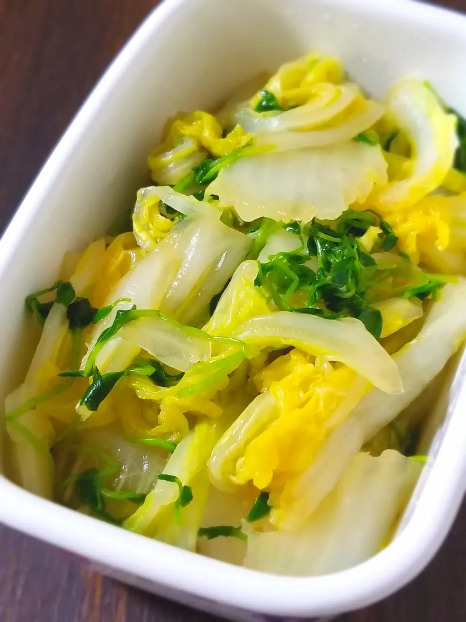 白菜と豆苗のおひたし|ぱんだのままんさん