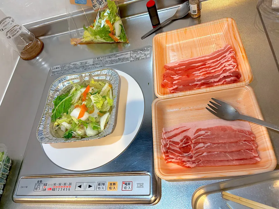 今日の晩ご飯は『豚しゃぶ』|なかちゃんたまごさん