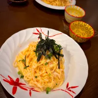 明太子のクリームパスタ　お茶|ch＊K*∀o(^^*)♪さん