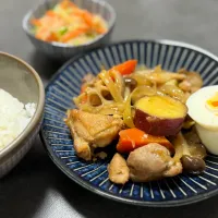 鶏肉と根菜の照り焼き/白滝の中華風|ちぐあささん