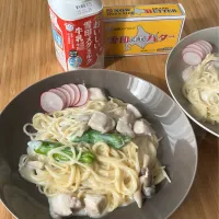 和風だしホワイトソースパスタ🍝|akkiyさん