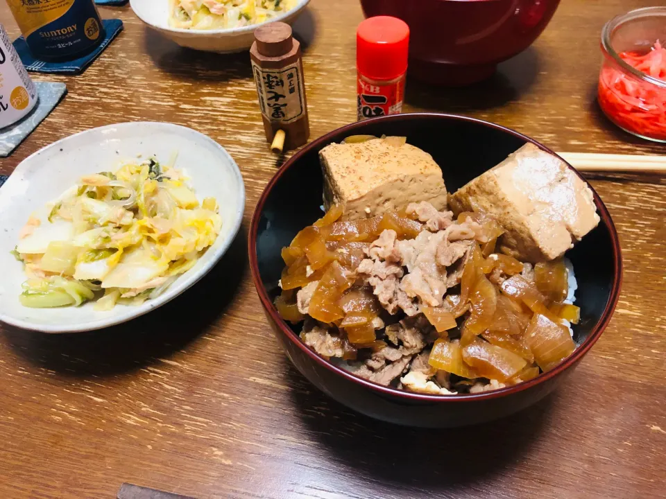 牛すき丼、白菜の旨煮|タロッカ主夫見習いさん