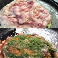 「ホットプレートde昼ごはん」💦
ジュージュー焼きながら
ビールを添えて 昼ごはん|ばくあんしゃさん