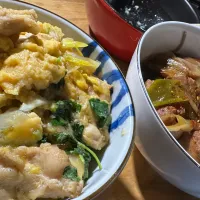 簡単おいしいふわふわ卵の親子丼と蕎麦|ganmoさん