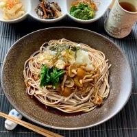 『FitDish』ひじきの煮物de蕎麦ランチ