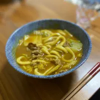 夜　カレーうどん|みちくんさん