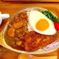 鯵フライ乗せカレーライスのおぼんごはん| すずさん