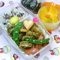 レンコンとツナの磯辺揚げ　お弁当|アスママさん