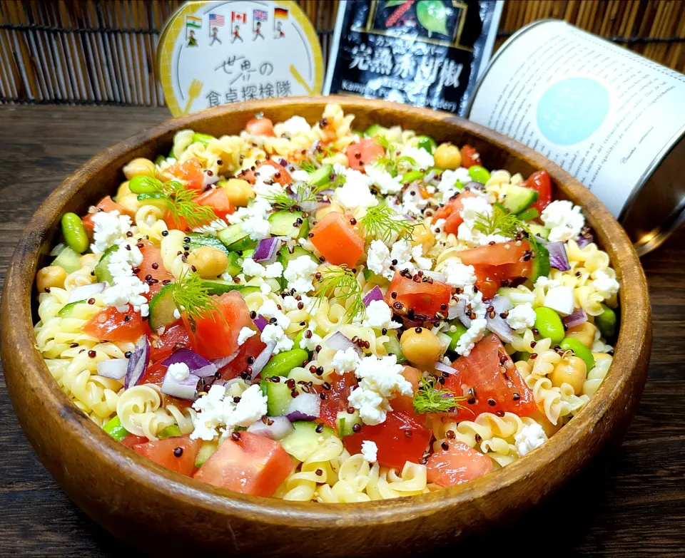 🌏『世界の食卓探検隊』🇬🇷ギリシャ料理【🇬🇷ギリシャ風マカロニサラダ】|ayaさん
