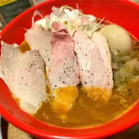 🍜アグー豚のオスミックトマトペペロンチーノラーメン🍅|toshi,I🍴さん