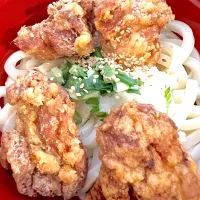 昨日のお弁当^_^唐揚げおろしうどん|ゆきっちさん