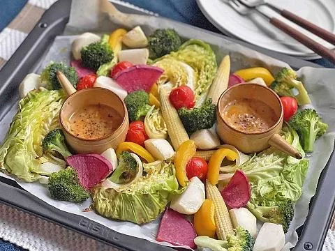 色々野菜のごちそうグリル　ホットチーズディップ添え|ヤマサ醤油公式アカウントさん