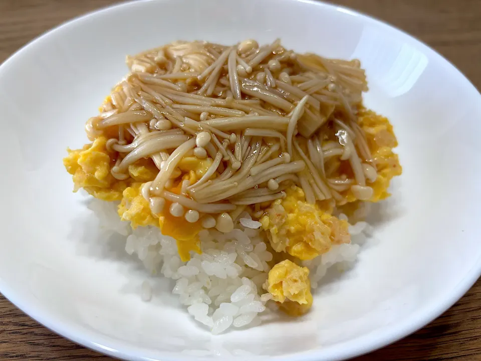 えのきとカニ缶を使った天津飯|ゆーさん