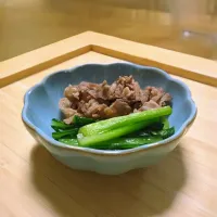 小松菜と牛肉のさっと煮🌿