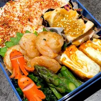 エビのガーリックバター炒め弁当|Sugarさん