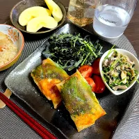 1/30晩ご飯：カニカマと枝豆のはんぺん春巻き|ななみんさん