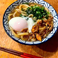 干しなめこ入り肉うどん| ふうりんさん