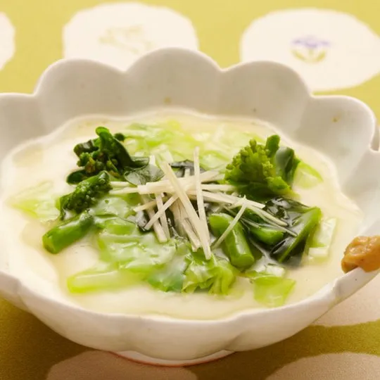 キャベツと菜の花のあんかけ茶碗蒸し|にんべんだしアンバサダーSnapdish支部さん