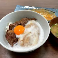 ステーキ&自然薯丼|dashi menjiroさん