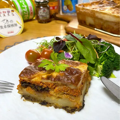 「ココナッツミルク　400g」を使ってみたSnapdishの料理・レシピ写真:ムサカ
～ココナッツとピーナッツの香りとともに～
