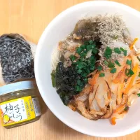 かき揚げにゅうめん/和風ツナマヨ＆チーたま🍙|チョコさん