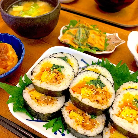 「国産素材信州こうじみそ」を使ってみたSnapdishの料理・レシピ写真:キンパのおぼんごはん