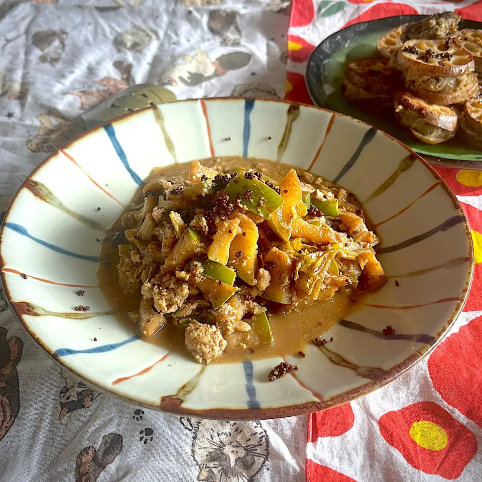 冬瓜チキン豆腐チャンプールの麦醤油麹炒め|Toras Kyokoさん