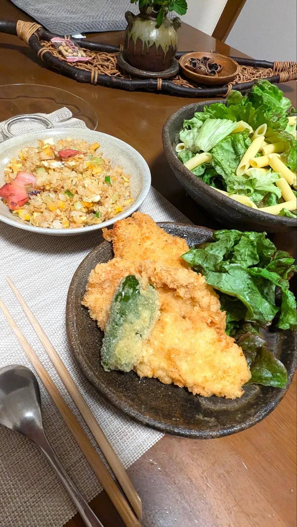 鶏むねチキンカツ、チャーハン🍻家族用🍻|miyuki🌱さん