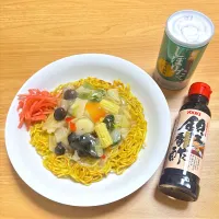 鎮江香酢で本格的！中華あんかけ焼きそば|かすみんさん