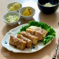 びせんさんの料理 厚揚げの豚巻✨