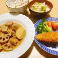 里芋と鶏肉の煮物| さきさん